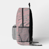 Glittery Silver Zebra Print on Pink Personalisiert Bedruckter Rucksack (Rechts)