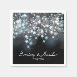 Glittery Sparkle Lights Elegante glamouröse Hochze Serviette