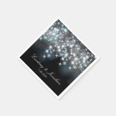 Glittery Sparkle Lights Elegante glamouröse Hochze Serviette (Ecke)