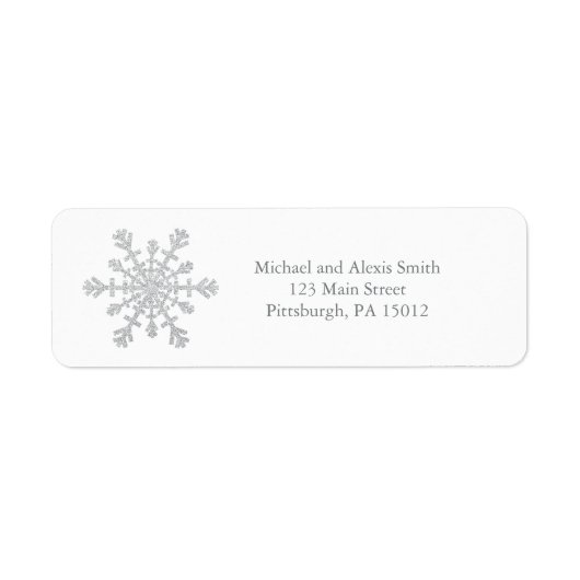 Glittery Sparkle Silver Snowflake zu Weihnachten (Vorne)