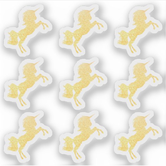 Glittery Sparkle Unicorn - Magisches Sparkle Party Aufkleber (Vorderseite)