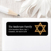 Glittery Star von David Hanukkah Address Labels d1 (Insitu)