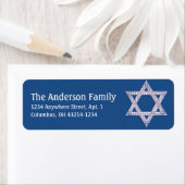 Glittery Star von David Hanukkah Address Labels d2 (Insitu)