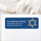 Glittery Star von David Hanukkah Address Labels d9 (Insitu)