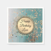 Glittery Stardust auf Blue Aquamarin Serviette (Vorderseite)