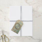 Glittery Stardust auf Green Aquamarin Geschenkanhänger (Mit Garn)