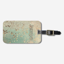Glittery Stardust auf Sea Green Personalisiert