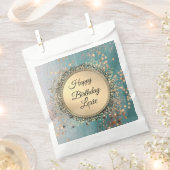 Glittery Stardust on Blue Birthday personaized Geschenktütchen (Ausgeschnitten)