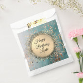 Glittery Stardust on Blue Birthday personaized Geschenktütchen (Versiegelt)