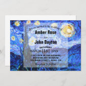 Glittery Starry Night Custom Wedding Einladung (Vorne/Hinten)
