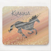 Glittery Starry Unicorn Mousepad (Vorne)