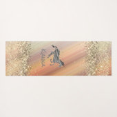 Glittery Starry Unicorn Personalisiert Yogamatte (Rückseite (Horizontal))