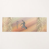 Glittery Starry Unicorn Personalisiert Yogamatte (Vorderseite (Horizontal))