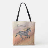 Glittery Starry Unicorn Whimsical Personalisiert Tasche (Rückseite)