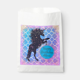 Glittery Starry Whimsical Unicorn Geburtstag Custo Geschenktütchen