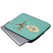 Glittery Stars Ballerina Monogram Laptopschutzhülle (Vorne Knopf)