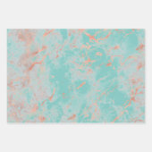 Glittery Stars Rose Gold Marmor Silberne Blätter (Vorderseite 2)