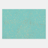 Glittery Stars Rose Gold Marmor Silberne Blätter (Vorderseite)