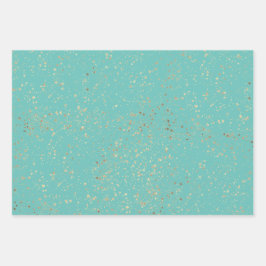 Glittery Stars Rose Gold Marmor Silberne Blätter