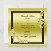 Glittery Stiletto, Champagne & Music Fabulous 50 Einladung (Rückseite)