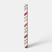 Glittery Striped Christmas Samsung Galaxy Hülle (Linke Seite)