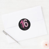 Glittery Sweet 16 Geburtstag Gunst Sticker (Umschlag)