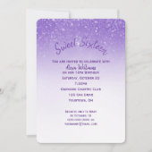 Glittery Sweet 16 Geburtstag Party Einladung (Vorderseite)