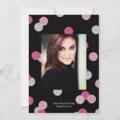 Glittery Sweet 16 Geburtstagsparty Einladungen (Rückseite)