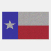 Glittery Texas Flag Rechteckiger Aufkleber (Vorderseite)