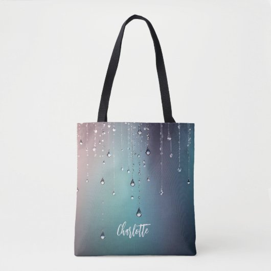 Glittery Tote Bag - glänzende Mode-Accessoire Tasche (Vorderseite)
