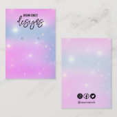 Glittery Trendy Earring Display Card Visitenkarte (Vorne/Hinten)