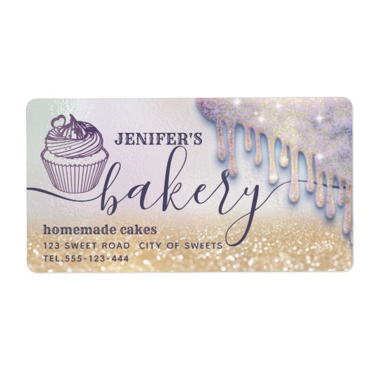 Glittery Tropfens cupcake Koch Skript-Bäckerei (Vorne)