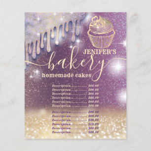 Glittery Tropfens cupcake Koch Skript-Bäckerei