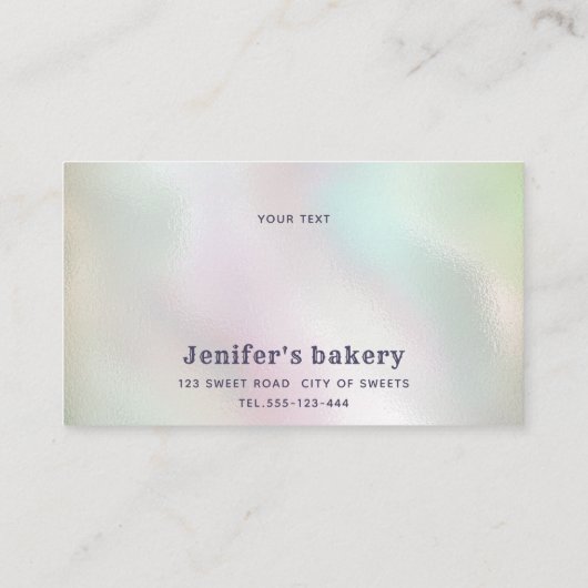 Glittery Tropfens cupcake Koch Skript-Bäckerei Visitenkarte (Rückseite)