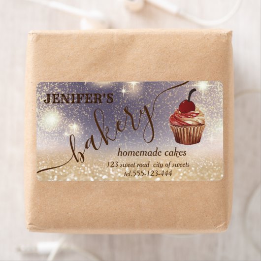 Glittery Vintag cupcake Koch Skriptbacken (Insitu)