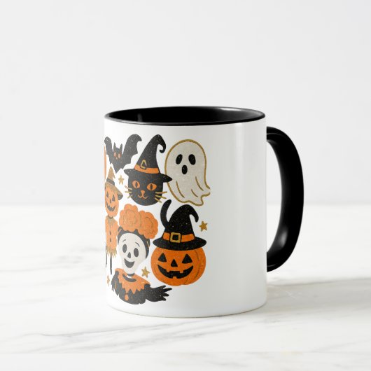 Glittery Whimsical Halloween Tasse (VorderseiteRechts)