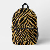 Glittery Zebra Pattern Bedruckter Rucksack (Vorderseite)
