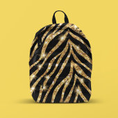 Glittery Zebra Pattern Bedruckter Rucksack