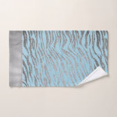 Glittery Zebra Print on Turqoise Bath Handtuch Set (Handtuch)
