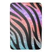 Glittery Zebra Stripes Pattern Badematte (Vorderseite Vertikal)