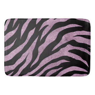 Glittery Zebra Stripes Pattern Badematte