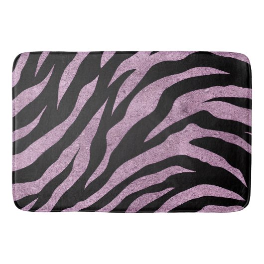 Glittery Zebra Stripes Pattern Badematte (Vorderseite)
