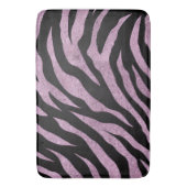 Glittery Zebra Stripes Pattern Badematte (Vorderseite Vertikal)
