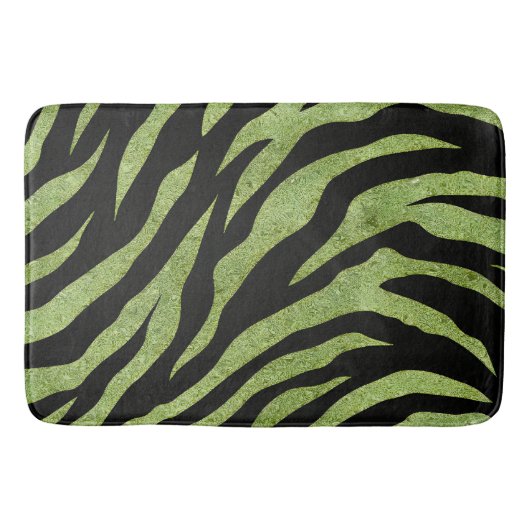 Glittery Zebra Stripes Pattern Badematte (Vorderseite)