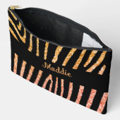 Glittery Zebra Stripes Pattern Zubehörtasche (Offen)