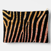 Glittery Zebra Stripes Pattern Zubehörtasche (Rückseite)
