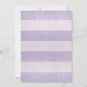 Glitting Lila Streifen 16 . Geburtstag Party Einladung (Rückseite)