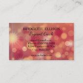 Glitting Pink Red Gold Shiny Pageant Coach Visitenkarte (Rückseite)