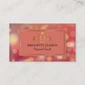 Glitting Pink Red Gold Shiny Pageant Coach Visitenkarte (Vorderseite)