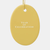 Glitting Pink Ribbon Foto Weihnachten Gold Keramik Ornament (Hinten)